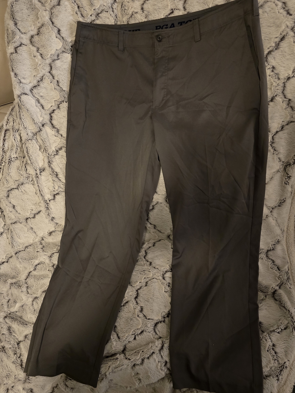 PGA Tour Men's Dark Gray Performance Golf Pants 40x30 EUC